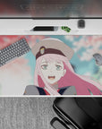 Tranquil 40x20 mouse pad transforms your workspace into a peaceful yet captivating scene, blending Zero Two’s charm with the elegance of cherry blossoms for an immersive vibe