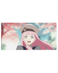 Zero Two Sakura Serenity Mouse Pad 32x16 featuring radiant blossoms for gaming or workspace energy with anime flair