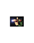 Classic anime mouse pad 14x10 inches with finger-gun spirit blast, green uniform hero, sharp action art.