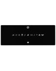 Naruto Hidden Leaf swirl with ninja symbols and Uchiha fan anime mouse pad, 32x12 inches.