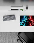 Small-sized 14x10 inch mousepad showcasing Goku Black's intense flame design for Dragon Ball lovers