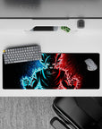Compact 32x12 inch mouse pad highlighting Goku Black's fiery and dangerous presence for fans