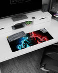 High-performance 28x12 inch mouse pad with Goku Black's fiery aura, ideal for Dragon Ball setups