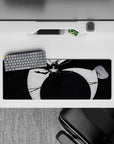 32x12 inches mouse pad with Ulquiorra Cifer's Segunda Etapa, glowing energy, black wings, and haunting script for a powerful, despairing look.