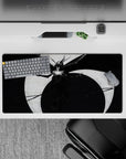 32x16 inches mouse pad showcasing Ulquiorra Cifer in Segunda Etapa, with glowing hollow energy, black wings, and haunting script for intensity.