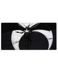 Mouse pad with Ulquiorra Cifer, 32x16 inches, in Segunda Etapa, featuring stark black wings, glowing hollow energy, and haunting script.