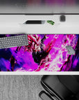 Sleek 36x16 inch desk pad featuring Goku Black's powerful presence and dark energy for anime lovers