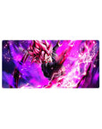 32x16 inch mouse pad featuring Goku Black in Super Saiyan Rosé unleashing vibrant energy for gamers