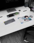 Artistic 14x10 inches mouse pad showcasing Tanjiro Kamado’s Water Breathing technique, perfect for bringing dynamic energy to your workspace.