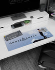 32x12 inches Motoko Kusanagi mouse pad, over-the-shoulder rooftop pose in black outfit and gloves.