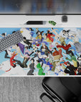 40x20 inches anime mouse pad with bright blue sky, soft clouds, and playful chaotic Gintama energy.