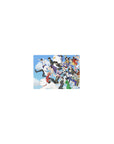 Gintama anime mouse pad 14x10 inches with a lively group scene racing across a bright sky.