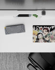 Small-sized 14x10 inch mousepad showcasing the powerful bond of the Demon Slayer team for anime fans