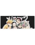 32x12 inch mouse pad featuring the Demon Slayer team with their distinct personalities and strong bond