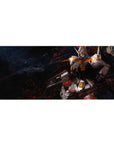 RX-78-2 Gundam anime desk pad 36x16 inches with bold battlefield mecha art and crisp white armor.