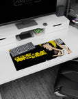 28x12 inches Naruto mouse pad showing Minato Namikaze poised for jutsu in clean vector style.