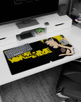 32x16 inches Naruto mouse pad featuring Minato Namikaze, hand ready for jutsu in crisp vector style.