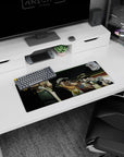 Dynamic Jotaro break scene artwork on 28x12 desk mat perfect for celebrating JoJo's unique moments