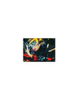 Classic anime mouse pad 14x10 inches with Boruto-inspired shard dimension art and headband glow.