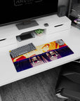 28x12 inches Naruto Shippuden mouse pad showing Naruto Uzumaki and Sasuke Uchiha locked in a stare.