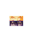 Classic anime mouse pad 14x10 inches with split wave design and detailed chakra eyes stare-down.