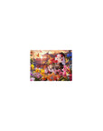 Classic anime girl mouse pad 14x10 inches with silver-haired kimono girl, flowers and butterflies.