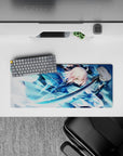 28x12 inches mouse pad with Okita Souji from Fate/Grand Order, showcasing her swift, precise sword strikes in a beautiful design.