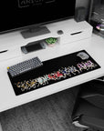 Anime volleyball sprint scene with players mid-stride reaching for the point, 32x12 inches mouse pad.