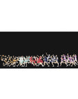 Anime volleyball silhouette desk pad 36x16 inches, players sprinting on black with crisp graphic shapes.