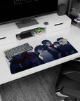 Sasuke and Itachi Uchiha Sharingan stare anime mouse pad 32x16 inches with crisp cloaks and spikes.