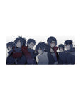 Naruto Shippuden Uchiha clan lineup anime mouse pad, 28x12 inches, crisp cloaks and sharp hair spikes.