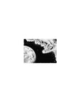 14x10 inches classic anime mouse pad with black-and-white space hero art, planet glow, and rock debris trails.