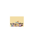 14x10 inches classic anime girl mouse pad with girls holding donuts, cookies, and candy on a cream backdrop.