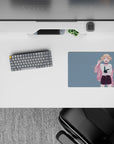 Small-sized 14x10 mouse pad with Himiko Toga's mischievous look adds playful edge to any desk or workspace