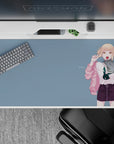 Charming yet edgy 40x20 desk pad showcases Himiko Toga's oversized sweater and sleek skirt for bold fan appeal