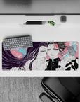 32x12 inches mouse pad featuring Tanjiro and Nezuko Kamado, with intricate details and vibrant design for an intense anime atmosphere.