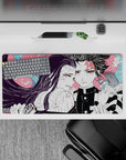 32x16 inches mouse pad showcasing Tanjiro and Nezuko Kamado, capturing their determination with bold colors and intricate details.