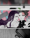 40x20 inches desk pad showcasing Tanjiro and Nezuko Kamado with intricate details and striking color contrasts, perfect for passionate fans of Demon Slayer.