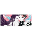 Compact 32x12 inches mouse pad with Tanjiro and Nezuko Kamado, perfect for adding determination and bold color contrasts to smaller desks.