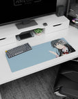 Yukino Yukinoshita from My Teen Romantic Comedy SNAFU on anime girl mouse pad 32x12 inches, subtle hand gesture.