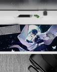 Sleek 36x16 inch desk pad featuring Shinobu's precision and elegance for Demon Slayer enthusiasts