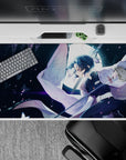 Captivating 40x20 inch anime desk pad showcasing Shinobu's swift movements and fluttering butterflies for fans