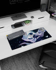 High-performance 28x12 inch mouse pad with Shinobu Kocho's butterfly-themed art, ideal for gaming setups