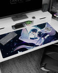 Premium 40x20 inch desk pad with Shinobu Kocho's deadly focus, perfect for adding beauty to any workspace