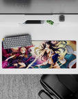 Intense 32x12 mouse pad features Ishtar Ereshkigal's battle with intricate details for immersive fan vibes