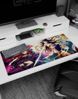 Goddess artwork on 36x16 mouse pad captures the mythological intensity of their battle with vivid artistry