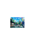 Classic anime mouse pad 14x10 inches with stadium-style team lineup in green uniforms under blue sky.