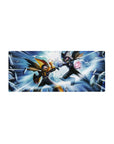Mega Man Battle Network anime mouse pad, 28x12 inches, with ProtoMan clash and shattered crystal scene.