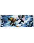 Mega Man Battle Network anime mouse pad, 32x12 inches, with ProtoMan clash and shattered crystal.