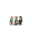 K-ON! classic anime girl mouse pad 14x10 inches with the band posing like a rehearsal on white.